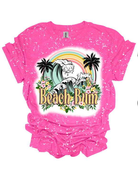 Beach Bum Bleached Tee - Pick Shirt Color